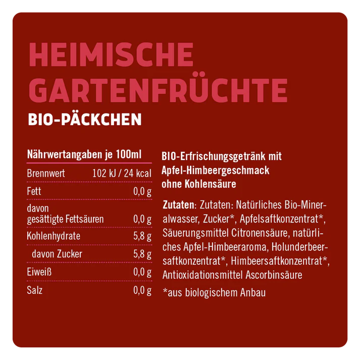 Bio-Päckchen Heimische Gartenfrüchte